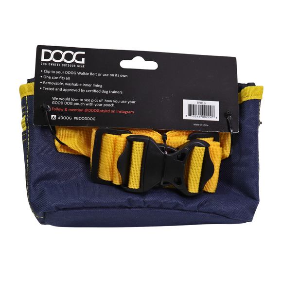 DOOG Good Dog Treat And Training Pouch - Navy/Yellow With Pick Up Bags - Large - Picture 2 of 4